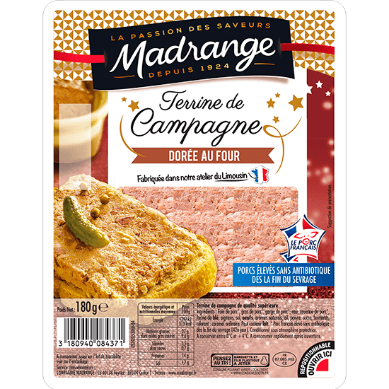 Terrine de campagne dorée au four