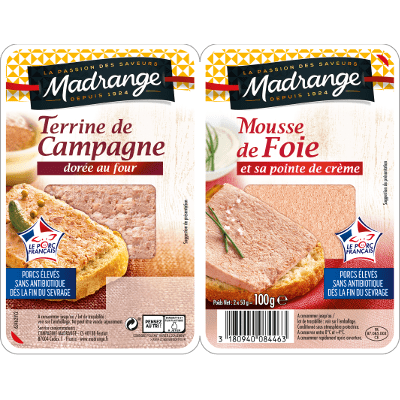 Terrine de campagne dorée au four & mousse de foie et sa pointe de crème