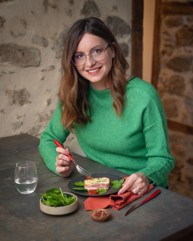 Portrait Chloé pour la terrine de pâtes au jambon