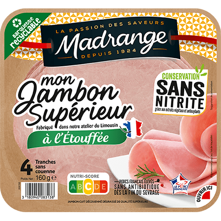 Mon Jambon Supérieur à l'étouffée 4 tranches