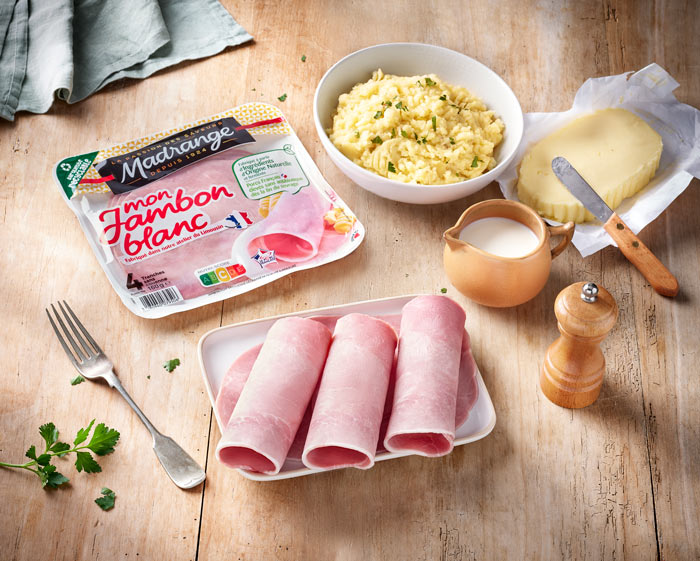 jambon blanc accompagné de purée