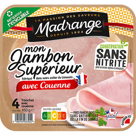 Mon Jambon Supérieur avec couenne Conservation sans nitrite