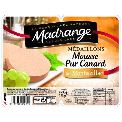 Médaillons Mousse Pur Canard <br><i>au Monbazillac</i>