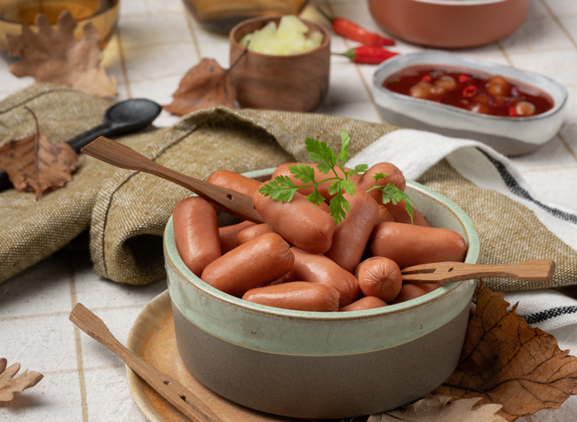 Saucisses cocktail et sauce aigre-douce