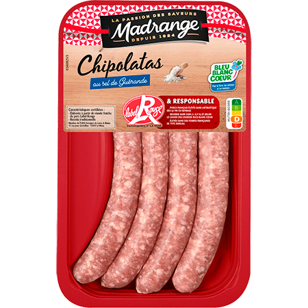 Chipolatas au sel de Guérande Label Rouge & Responsable