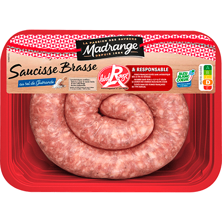 Saucisse brasse au sel de Guérande Label Rouge et Responsable