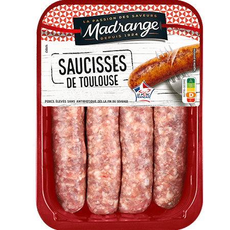 Saucisses de Toulouse x4 Madrange