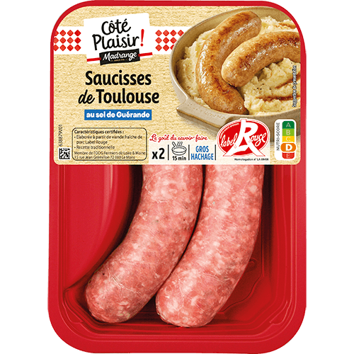 Saucisses de Toulouse au sel de Guérande