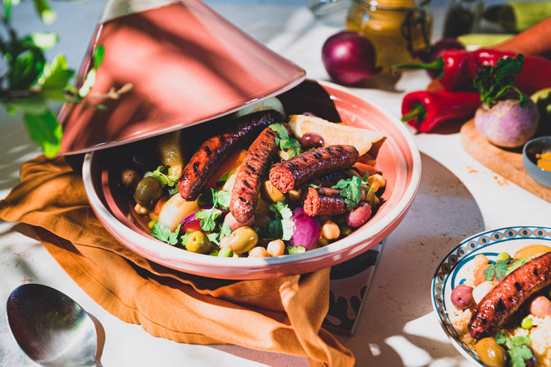 Tajine de merguez oriental