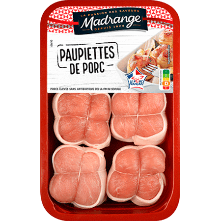 Paupiettes de porc bardées x6