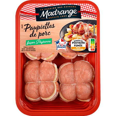 Paupiettes de porc lardées façon paysanne x4