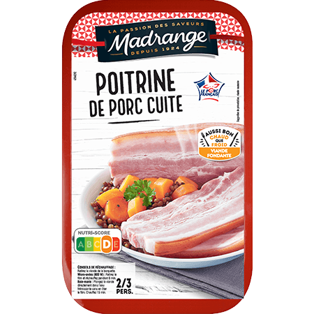 Poitrine de porc précuite Madrange