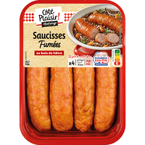 Saucisses fumées au bois de hêtre
