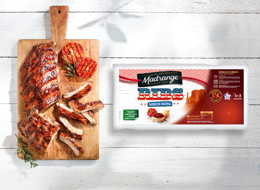 Ribs grillés et emballage Madrange