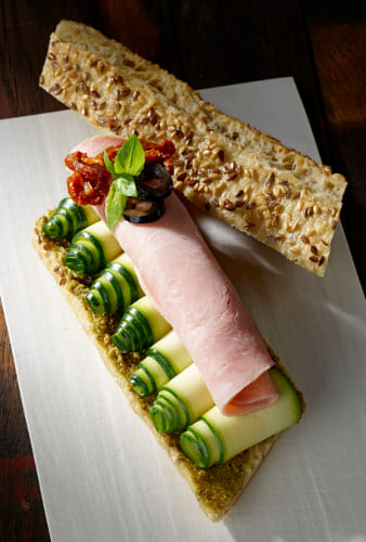 sandwich provençal jambon et courgette