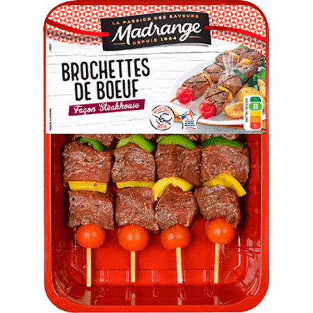 Brochettes de bœuf <br><i>façon steakhouse</i>