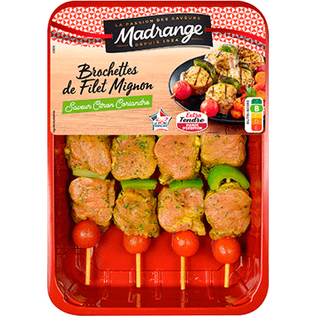 Brochettes de filet mignon marinées saveur Citron Coriandre