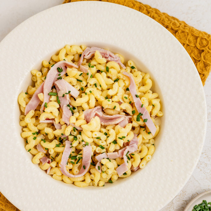 Coquillettes façon risotto au jambon - Madrange