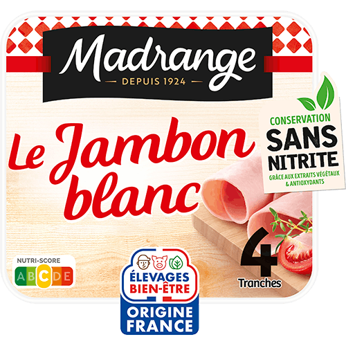 jambon blanc conservation sans nitrite 4 tranches Madrange