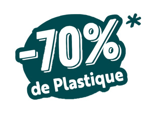 Logo -70% de plastique