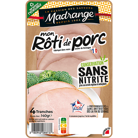 Mon Rôti de porc Conservation sans nitrite