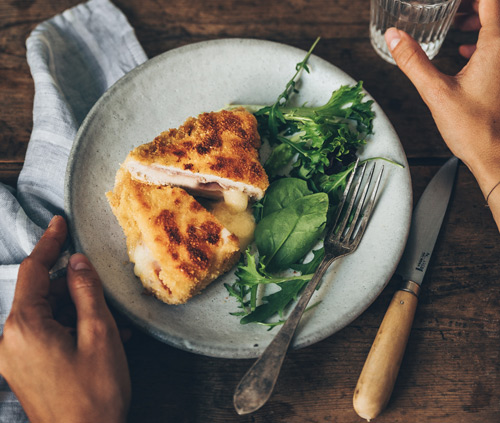 Cordon bleu au jambon blanc et Reblochon