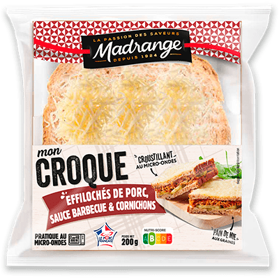 Croque-monsieur aux effilochés de porc