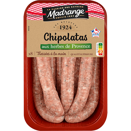 Chipolatas aux herbes de Provence <br><i>Tressées à la main</i>