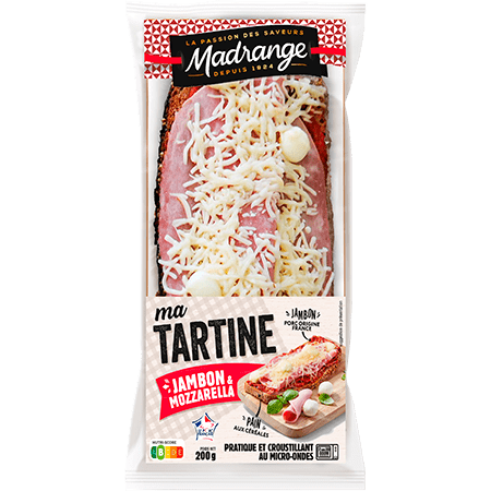 Ma tartine <br><i>Jambon & Mozzarella</i>