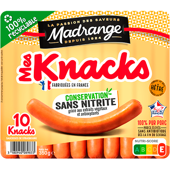 Knacks conservation sans nitrite Madrange