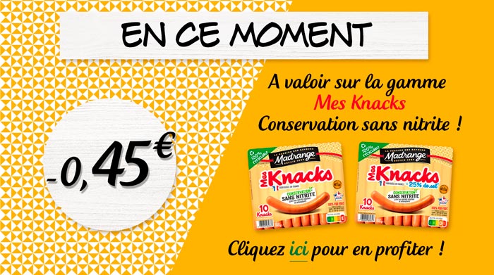 bon de réduction knacks conservation sans nitrite