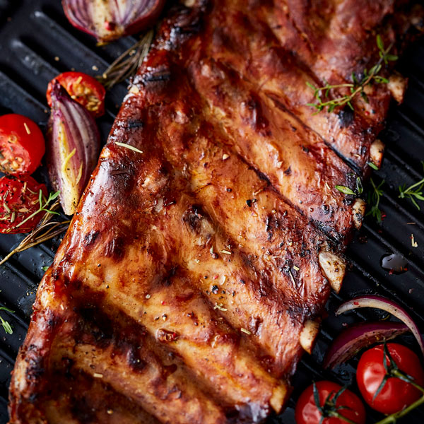 Ribs grillés au barbecue