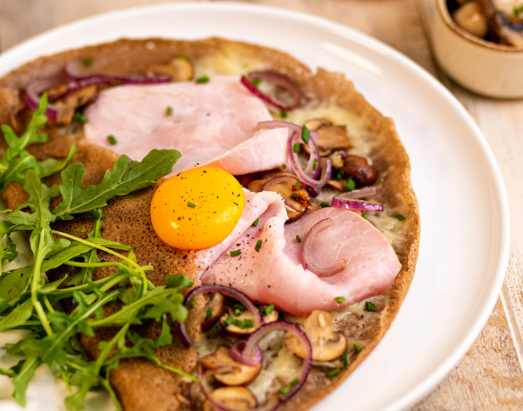Galette de blé noir au jambon