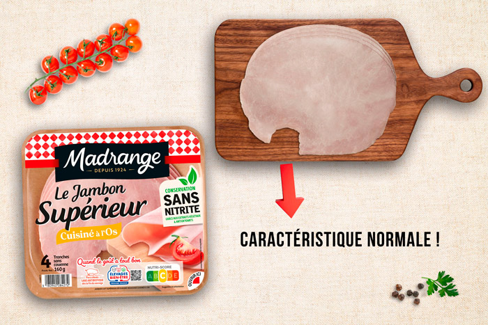 Illustration d'un jambon à l'os avec le trou