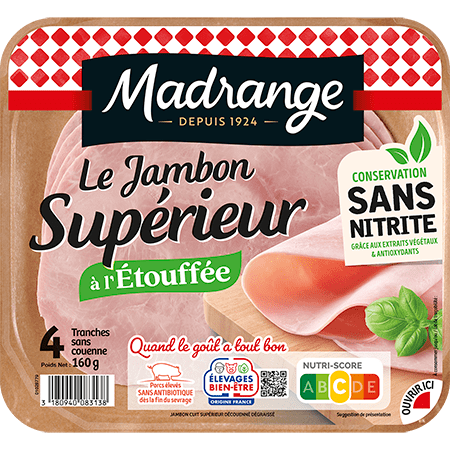 Le Jambon Supérieur à l’Étouffée Conservation Sans Nitrite