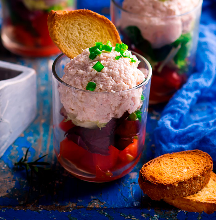 rillettes de jambon en verrine