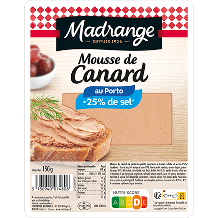 Mousse de canard au Porto Taux de sel réduit* -25%