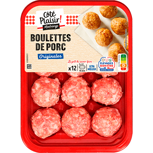 Boulettes de porc nature