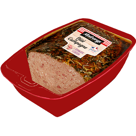 Pâté de campagne à l’échalote à la coupe