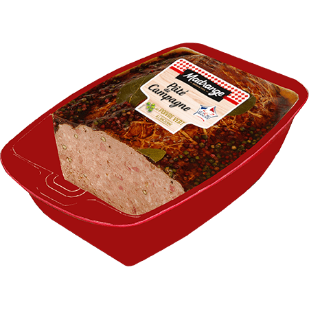 Pâté de campagne au poivre vert à la coupe