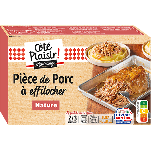Pièce de porc à effilocher nature