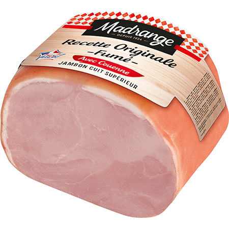 Jambon coupe fumé avec couenne