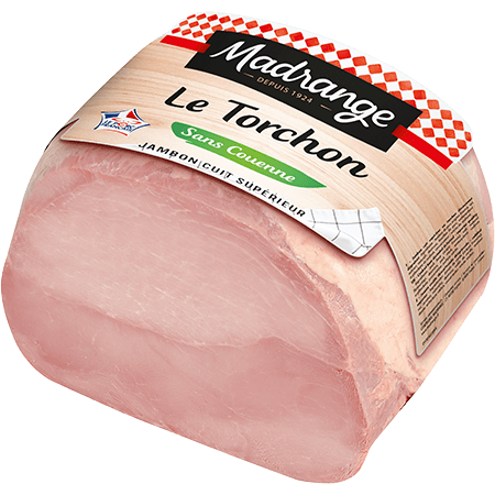 Jambon cuit supérieur au torchon sans couenne