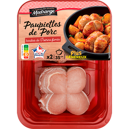 Paupiettes de porc lardées plus généreuses