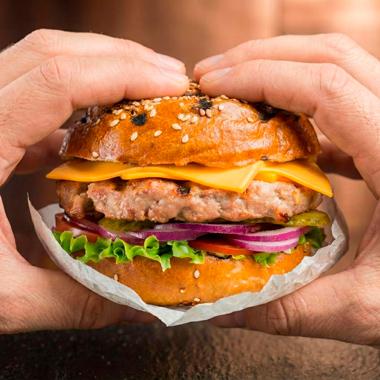 Gamme des burgers de porc Madrange