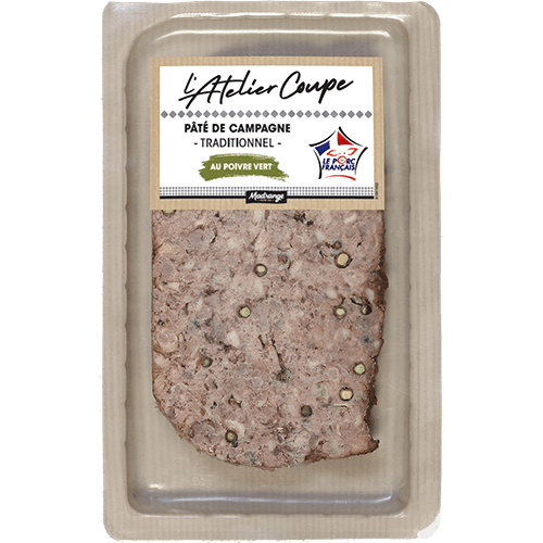 Pâté de campagne traditionnel au poivre vert l'Atelier Coupe